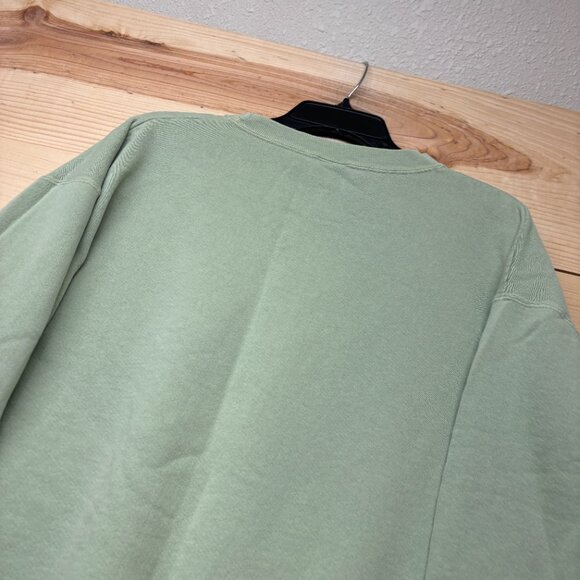 Vintage Pepe Jeans London Sweatshirt M/L Green Crewneck Pullover USA Made - Picture 12 of 13